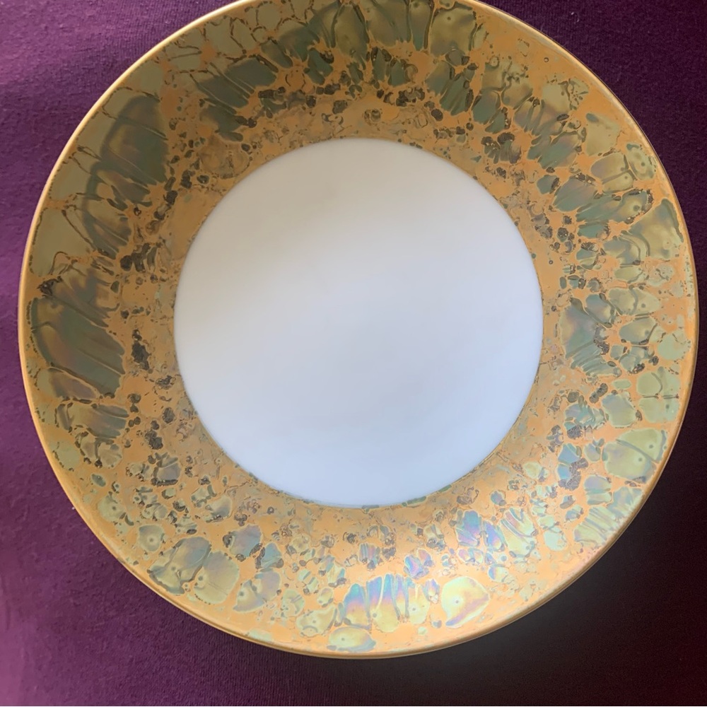 1960’s ROSENTHAL Gold Edged Round Dish Artisically and Uniquely Painted
